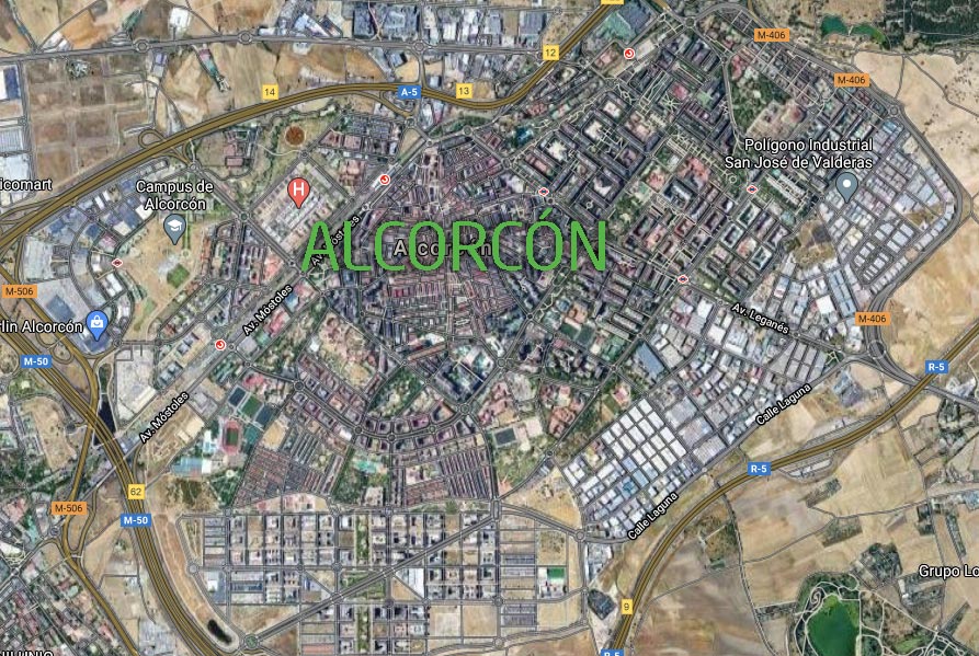 mapa Alcorcón