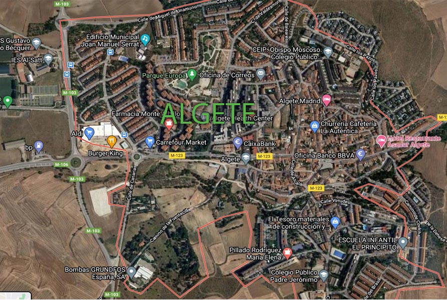 Mapa Algete