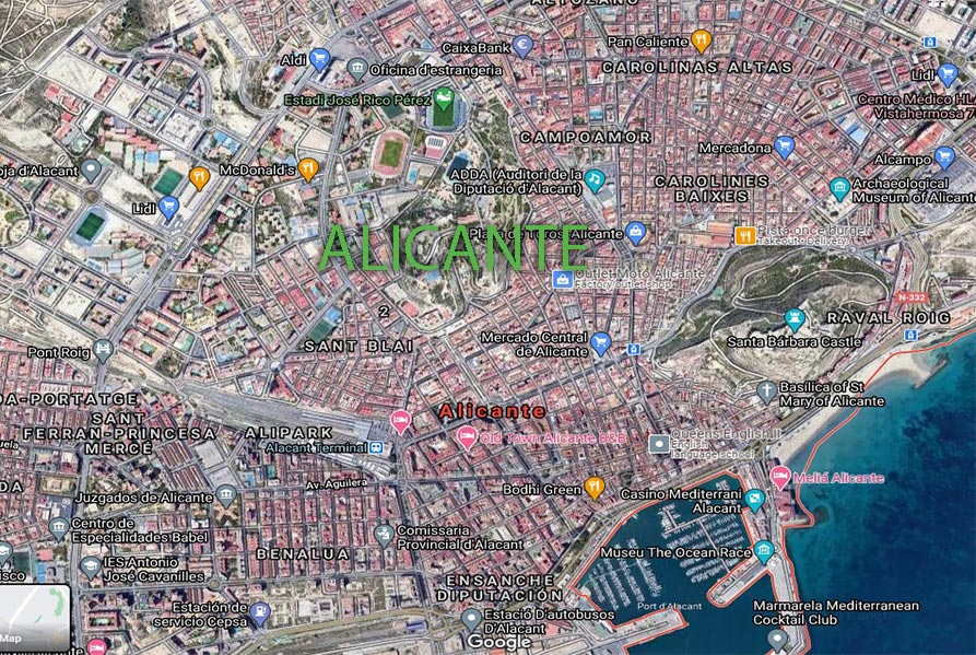 Mapa alicante