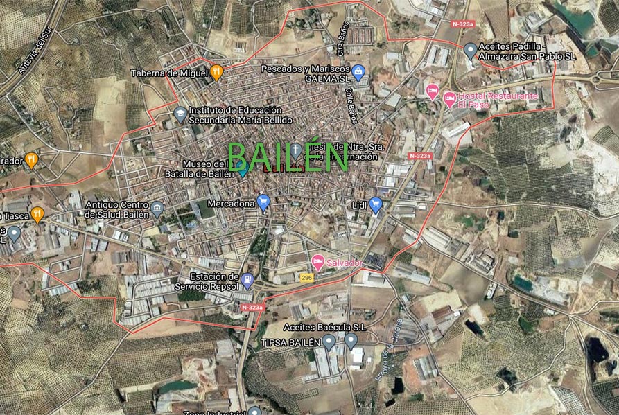 Mapa Bailen