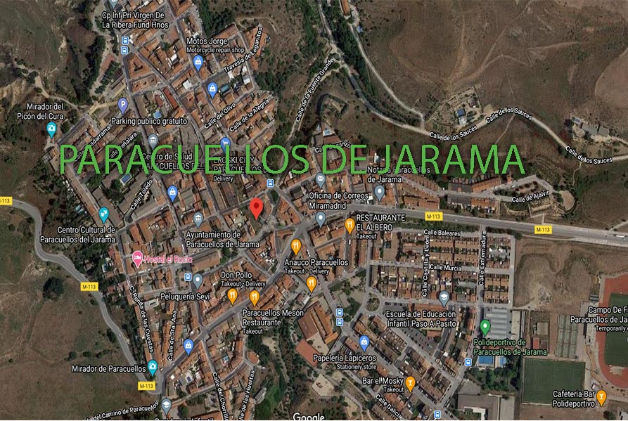 Mapa Paracuello de Jarama