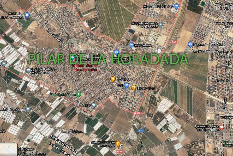 Mapa pilar de la horadada