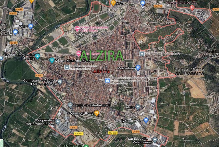 Mapa Alzira