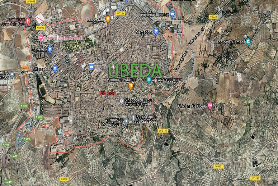 Mapa Úbeda